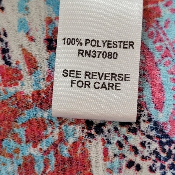 CATO 26/28 Paisley Colorful Long Sleeve Lightweight Tunic Blouse - Picture 5 of 7